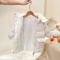 Girls' mid-length padded puffer jacket -  winter new arrival - korean style warm cotton coat for toddlers and little girls - trendy