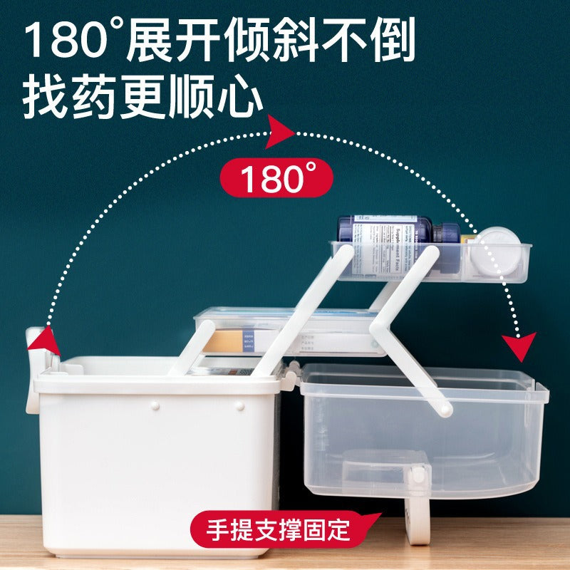 Cross-border household medicine box Family medicine storage box Large capacity medicine box Multi-layer children's medicine small medicine box