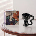 Vintage style mug irregular water cup niche mug hand-painted ceramic coffee cup creative gift handheld cup