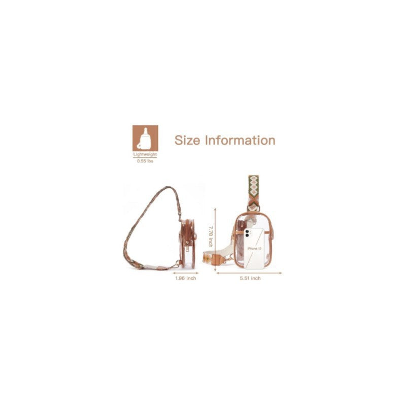 special 2024 new small shoulder bag transparent messenger bag lightweight and versatile women's small breast bag