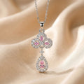 Popular popular fashion copper inlaid zirconium full diamond water drop necklace for women accessible luxuryniche styleeasiest for match non-fading clavicle chain jewelry