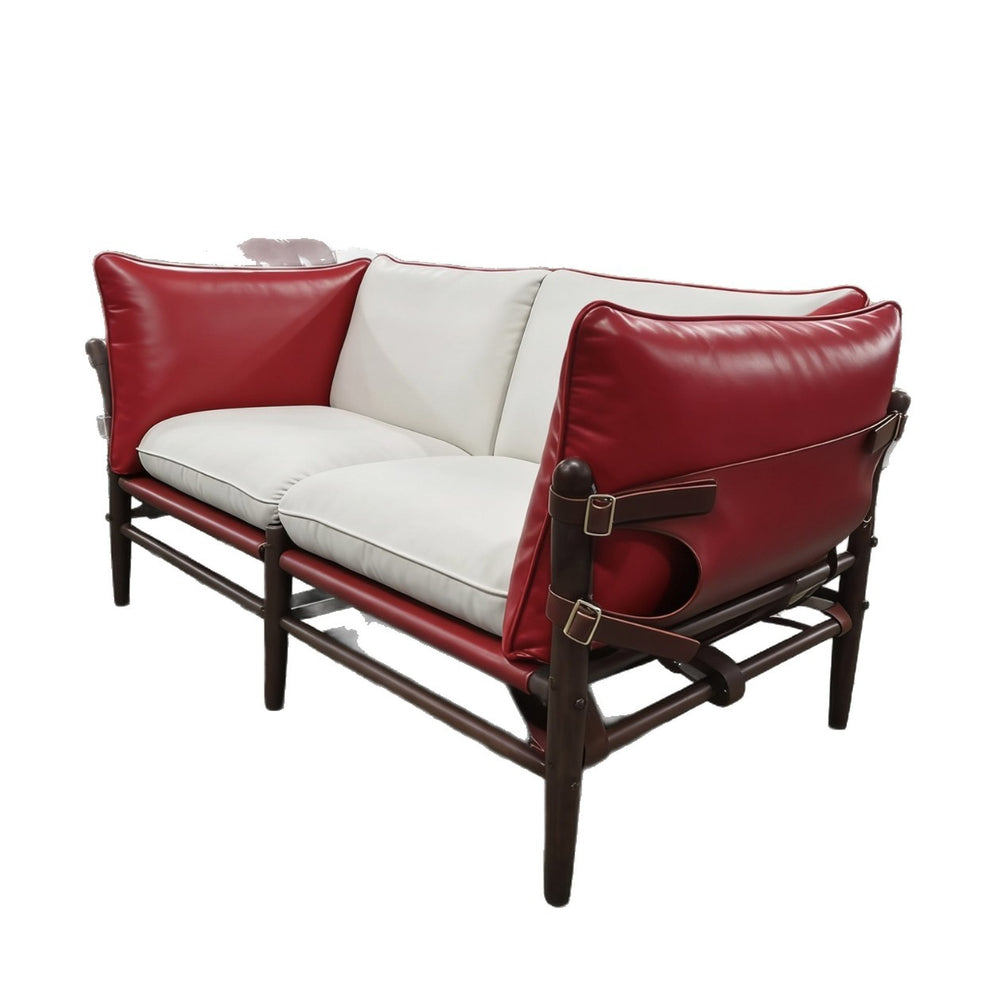 Used leather solid wood b&b art upholstered casual chair designer style living room saddle leather chair wabi-sabi style living room sofa