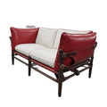 Used leather solid wood b&b art upholstered casual chair designer style living room saddle leather chair wabi-sabi style living room sofa