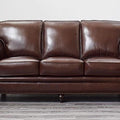 American style first-layer cowhide sofa small apartment leather living room furniture single three-seater retro123 combination complete