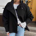 fashion  fall and winternew arrival women's clothing  elegantelegance stand collar button long sleeveswoolenoutwear