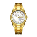 5397 - diamond-studded gold band with white dial