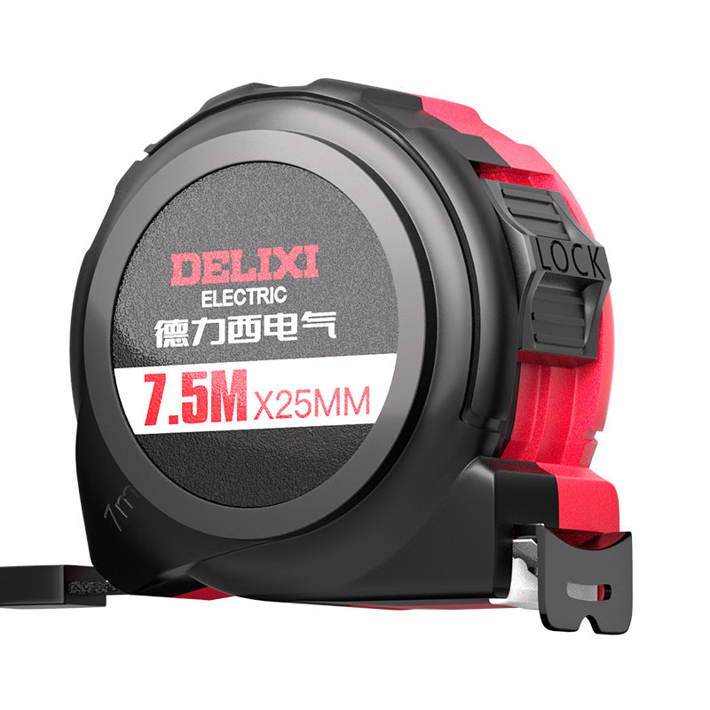 Delixi Electric Steel Tape Measure Fluorescent Green 3 meters 5 meters Anti-drop Box Measure Luban Measure Thickened Wear-resistant High Precision Tape Measure