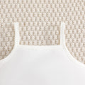 summer new girls' mesh long-sleeve top + cropped tank top + pleated skirt three-piece set - in stock