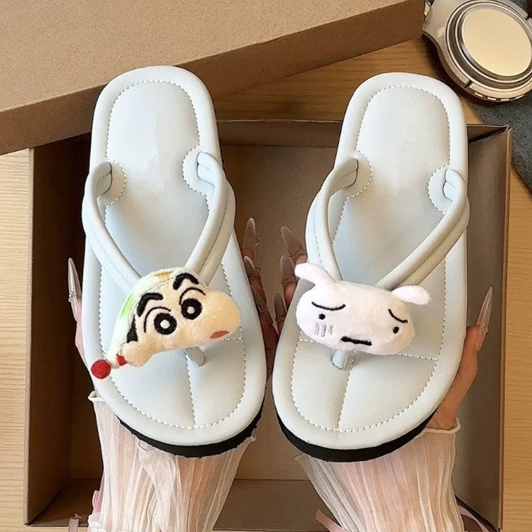 flip-flops for women, fashionable indoor non-slip bathroom, anti-odor, cute flat bottom beach flip-flops for women wholesale