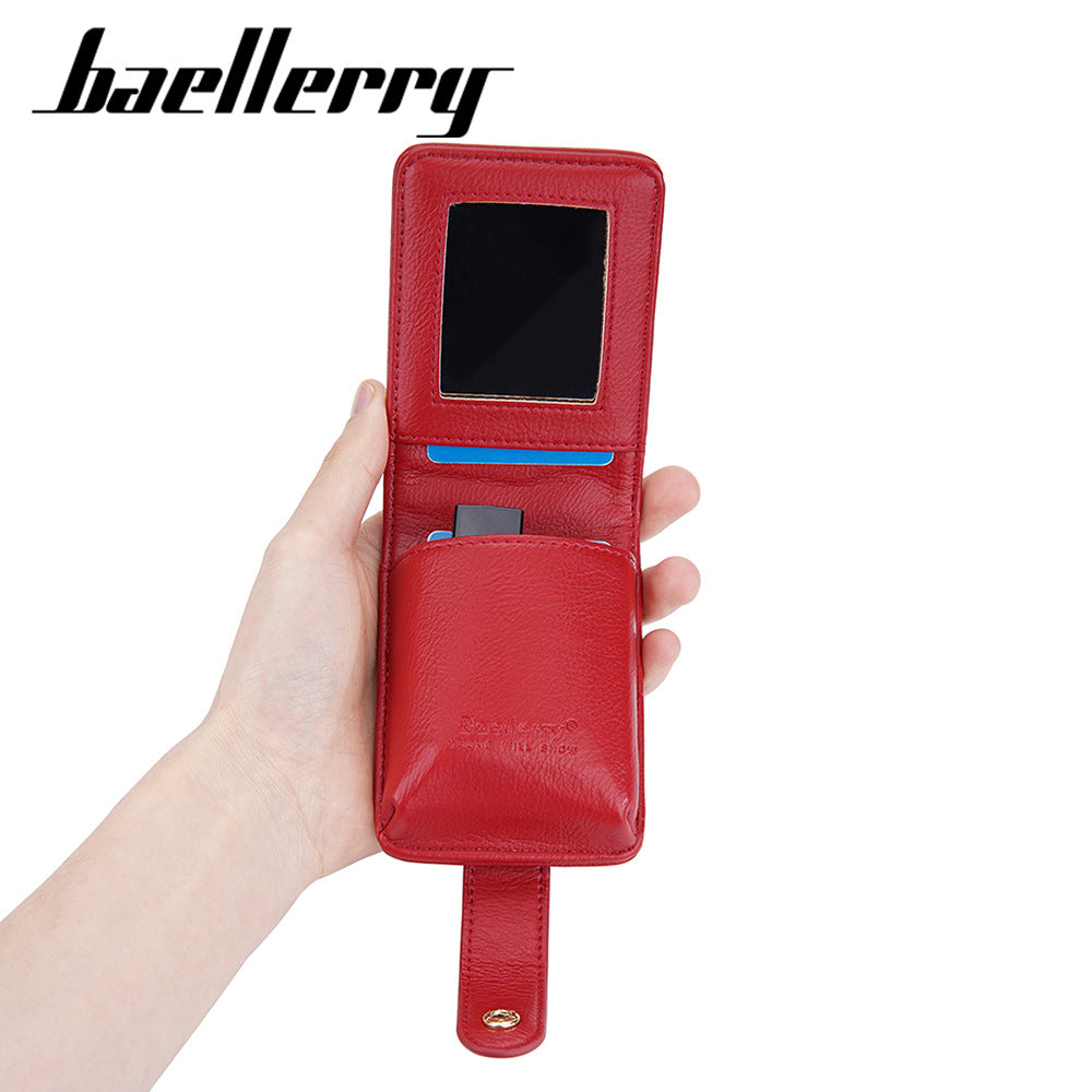 Baellerry's new mini fashion lipstick bag Korean version rhombus buckle change bag with lenses cosmetic bag