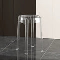 Accessible luxuryclassy acrylic stool stackable transparent high stool chair for home dining table spare plastic crystal round stool
