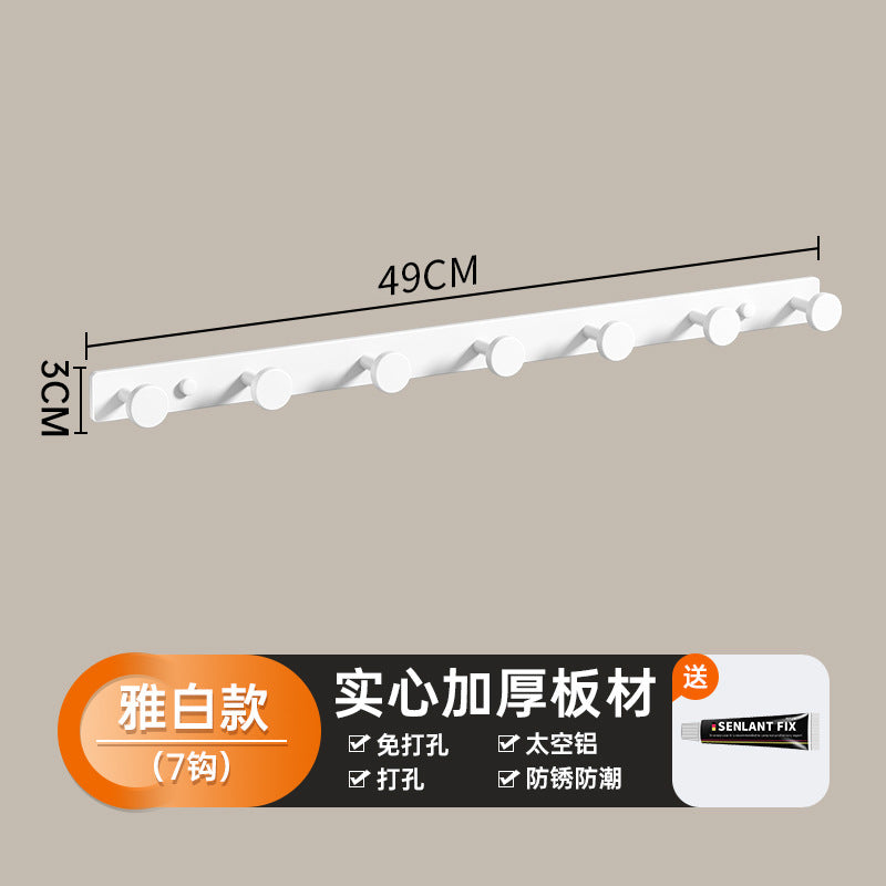 No punching clothes hook wall-mounted entrance door back coat wall entrance entrance clothes row hook clothes hanger hook