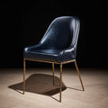 French medieval style forged dining table and chair combination american retro oil wax leather casual chair engineering hotel reception area