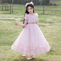 Girls' summer floral maxi dress - new  chiffon beach dress with ruffle hem - in stock