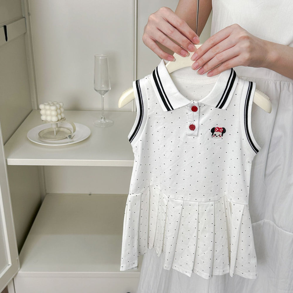 [summer clothing big sale free shipping] girls  dress summer new style baby girl lapel preppy style polo back