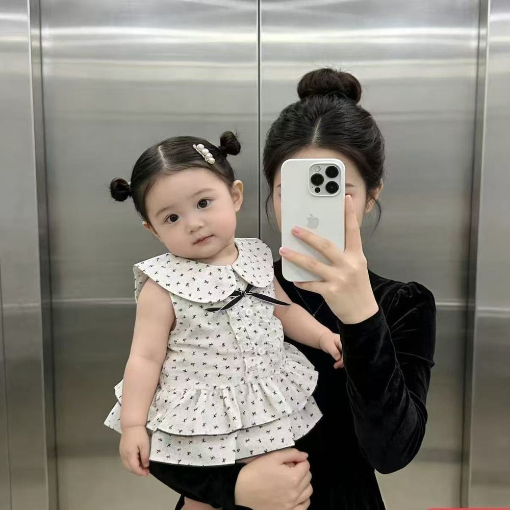 Summer infant cake skirt romper - korean style sleeveless bodysuit dress for baby girls - cute overalls