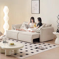 Electric sofa bed - cream style, reclining electric sofa for living room, nordic small apartment, elephant ear smart sofa