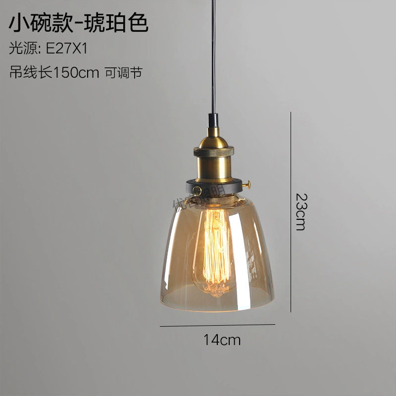 American glass chandelier wabi-sabi glass lamp banquet triangle ball small hat glass lamp restaurant chandelier