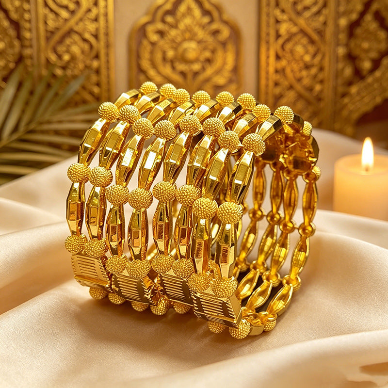 Middle eastern gold plated bangle arab jewelry wedding bridal jewelry african birthday gift