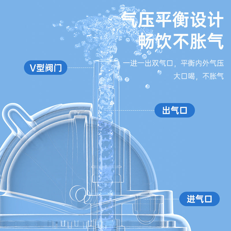 English boxed baby water cup baby learning drinking cup with handle direct drinking cup children's water cup anti-drop and leak-proof straw cup