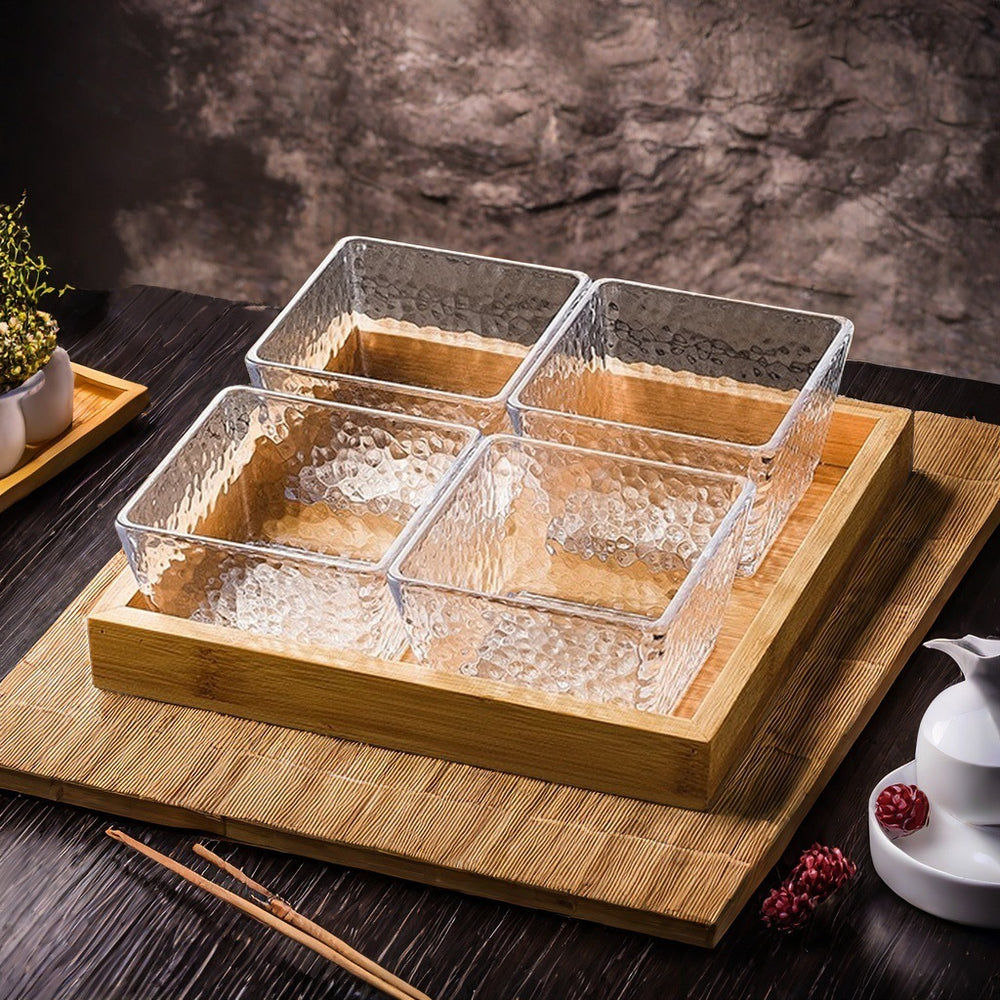 Plastic fruit plate divided fruit plate commercial club hotel foot bath bar thickened and resistant to falling snacks dried fruit snack plate