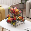 European-style tiered fruit basket - living room coffee table fruit platter - kitchen spice rack - multi-purpose multi-tier storage shelf