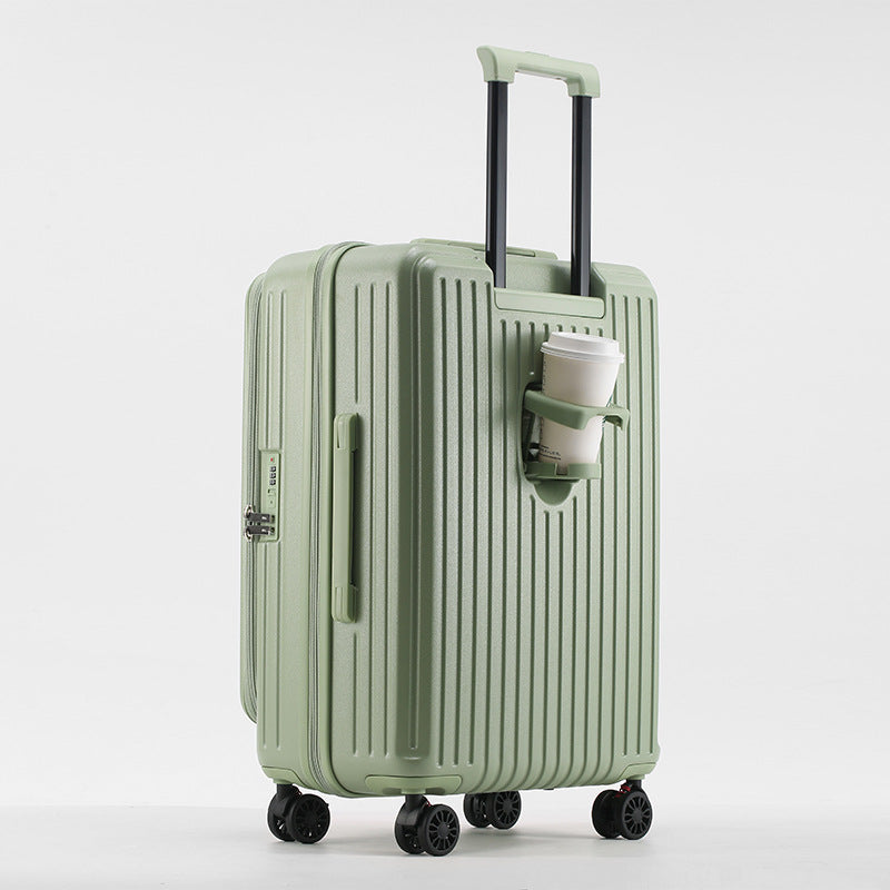 Side open cover three-piece trolley case 20-inch boarding case expandable suitcase 24-inch anti-drop suitcase password box