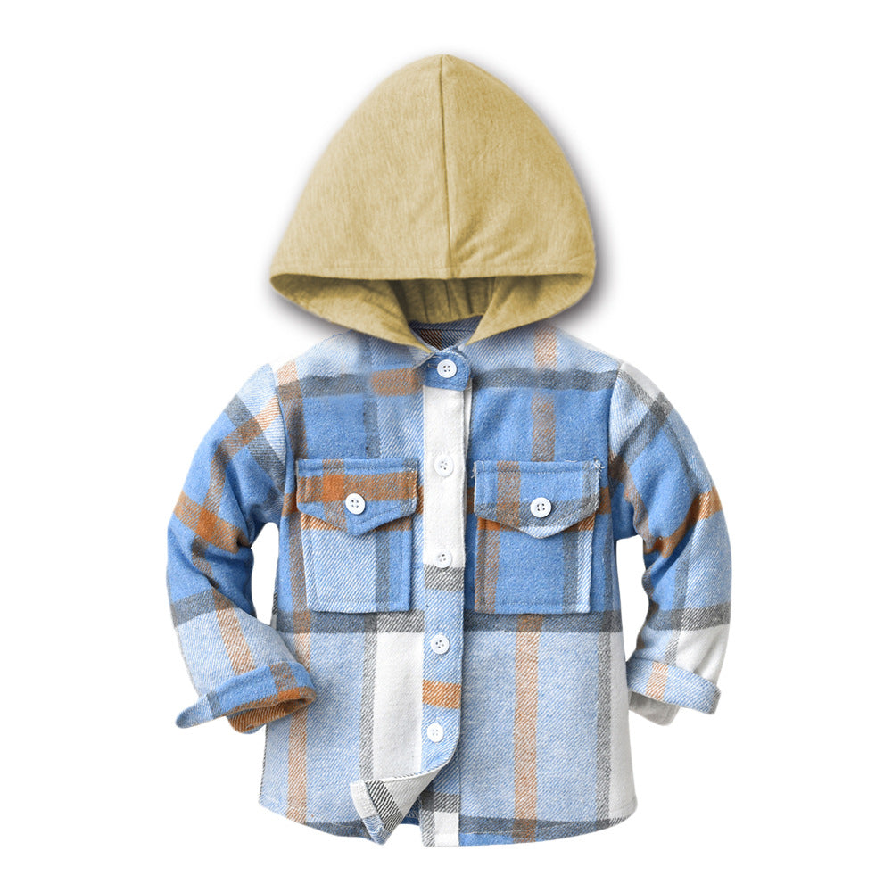 Export children's clothing boys multi-color patchwork plaid shirt long sleeves preppy style autumnew arrivalspring & fallkidstops
