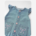 Autumn new arrival baby girl denim overalls baby onesie suitnewborn style princess crawling clothes trendy