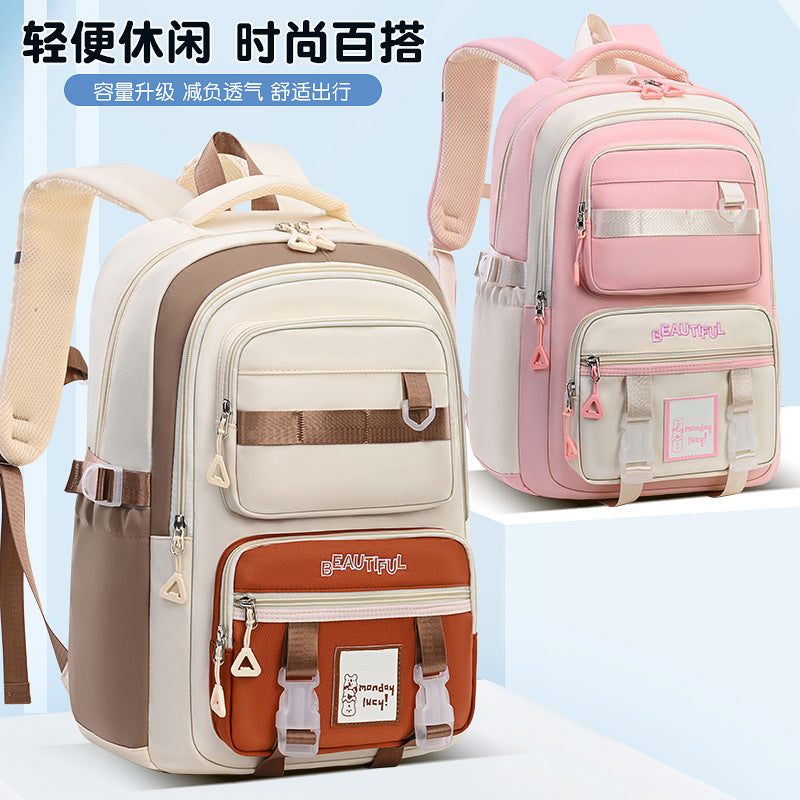 New high-value medium and large versatile student backpack, high school student large-capacity bag, men's and women's lightweight backpack