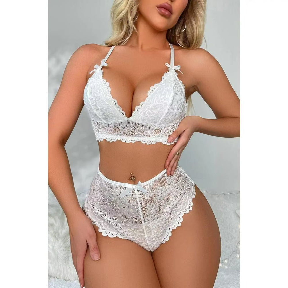 European and american cross-border sexy lingerie set - multicolor plus size bra and panty two-piece set - sexy lace erotic lingerie set