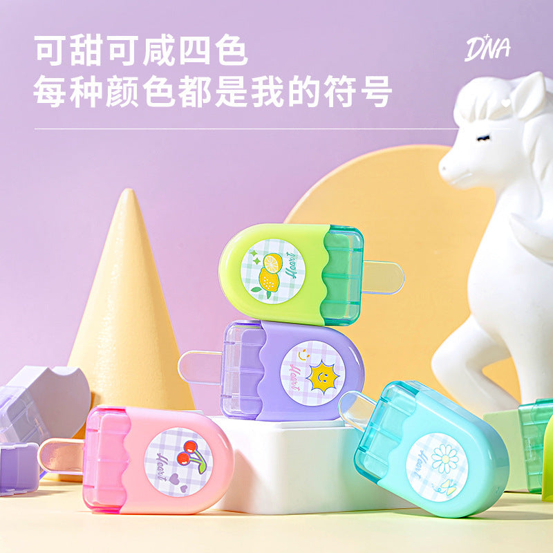 Deli 71122 Art Eraser Ice Cream Modeling Cute Eraser Children's Creative Cartoon Student Stationery Wholesale