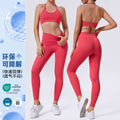 Jinke eco-friendly biodegradable fabric outdoor sports set - women's high-waisted tummy control slimming yoga outfit