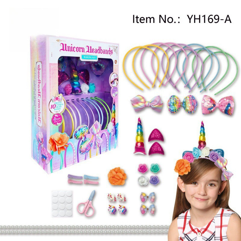 Cross-border  export DIY assembly headband girl handmade design children play house toy gift