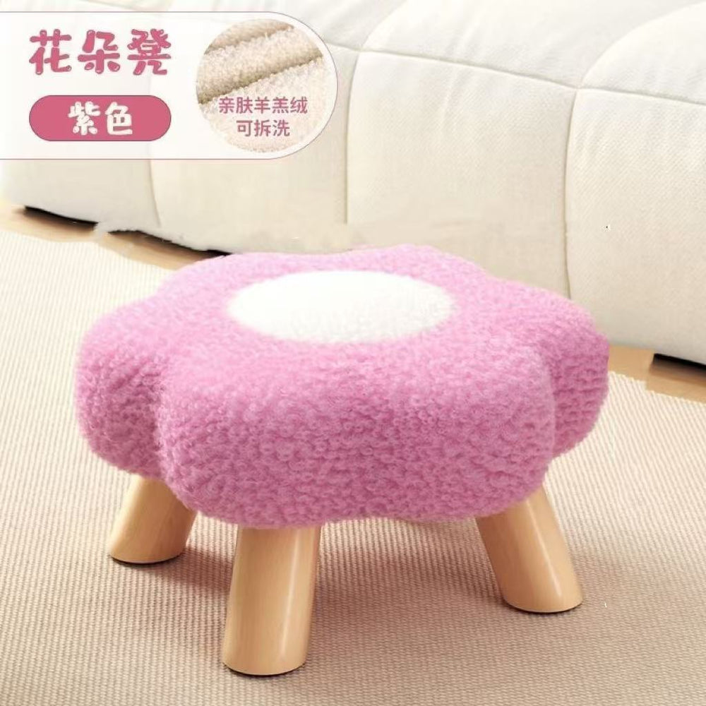 For homeflower low stool popular cloud stool sofa living room kids cute girls bedroom biscuit low stool shoe changing