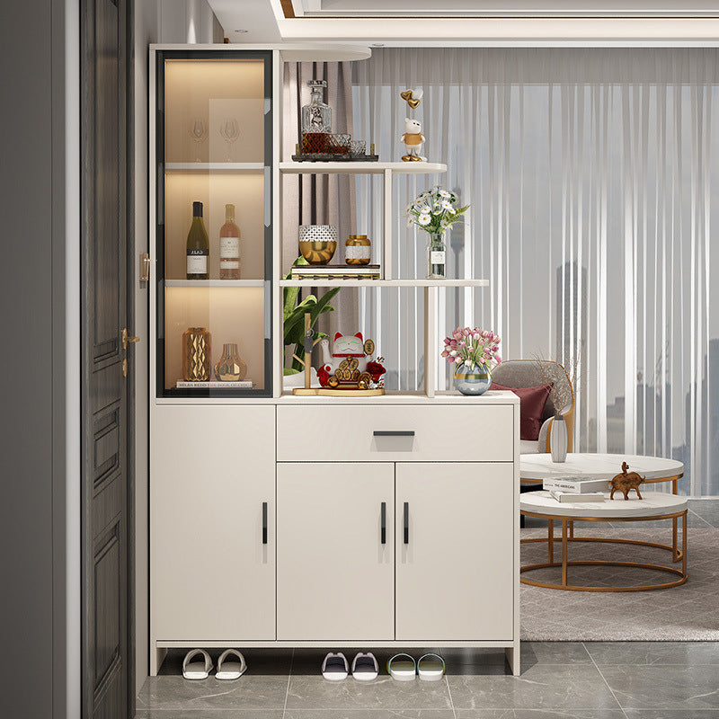 Solid wood entrance cabinet shoe cabinet all-in-one living room wine cabinet partition cabinet medieval style entrance door decorative cabinet foyer cabinet