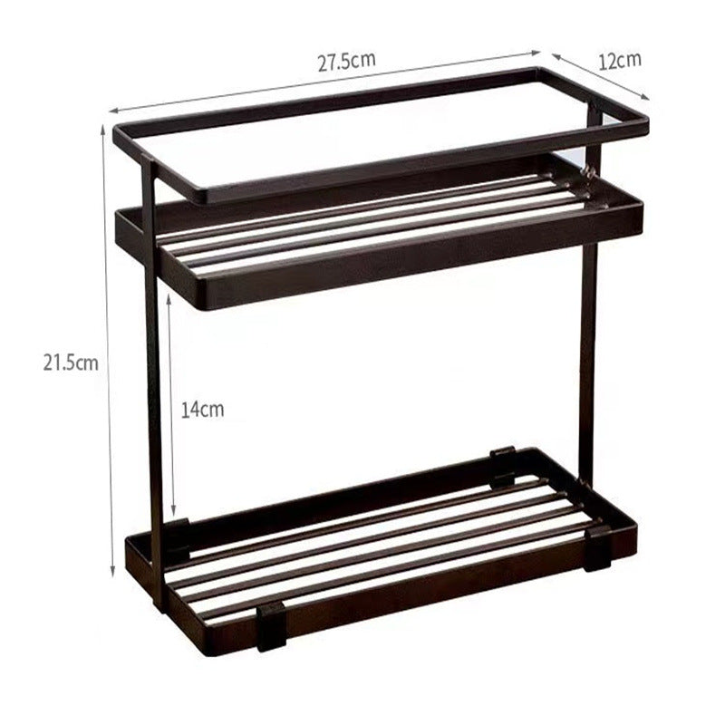 Japanese Home Kitchen Shelf Seasoning Bottle Shelf Box White Small Fresh