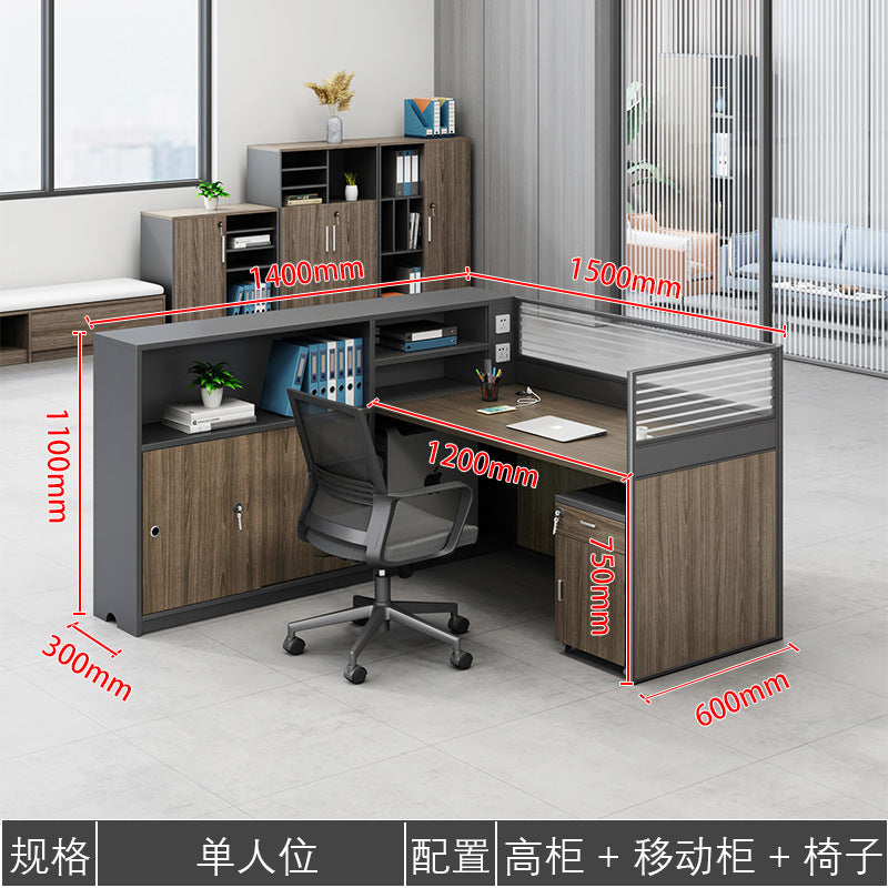 Saint li staff office desk and chair set - minimalist modern computer desk, office financial partition desk