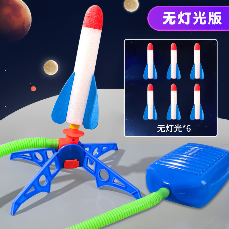 Dropshipping skyrocket foot pedal toy - light-up rocket launcher interactive flying park outdoor street vendor toy