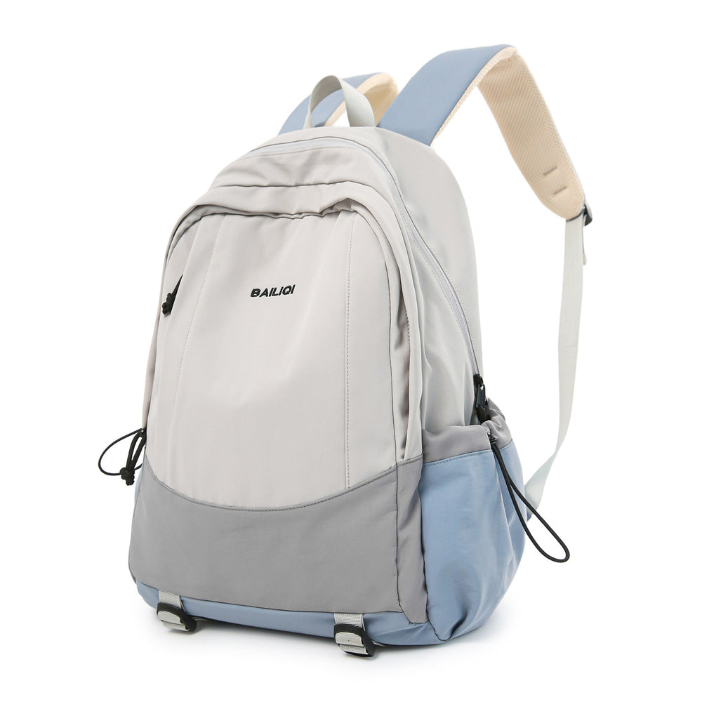 Outdoor backpack color block student backpack college style casual outdoor travel college student schoolbag lightweight backpack for men