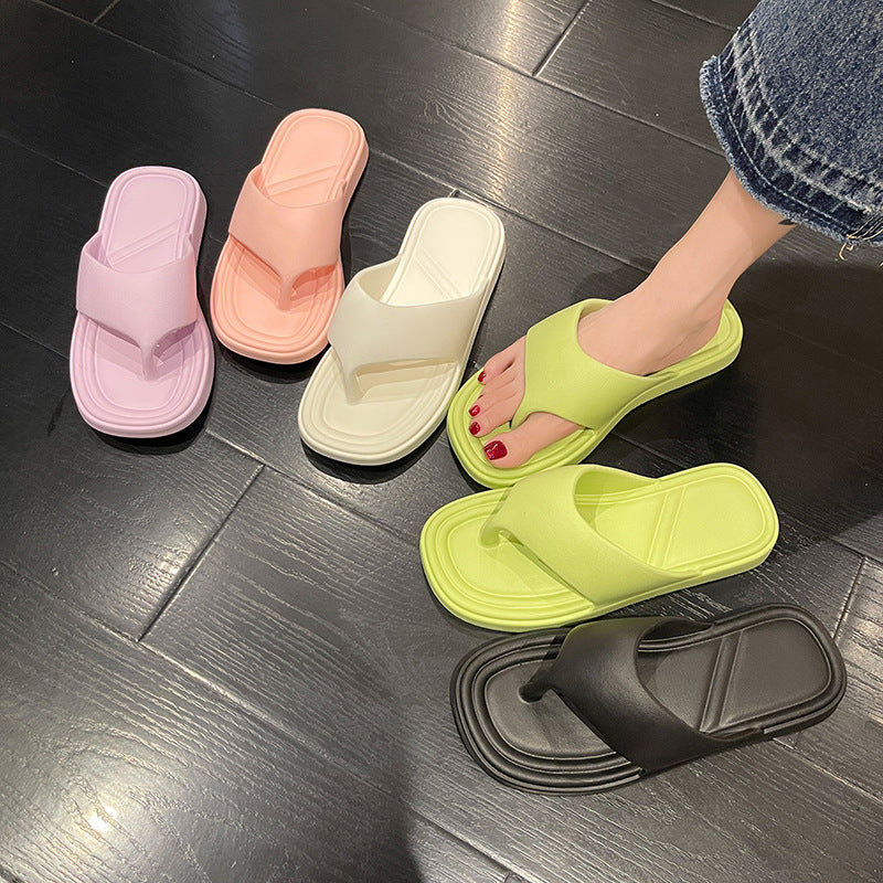 Inscasual flip-flops for women summeroutwear indoor soft bottomnon-slip beach flip-flops eva sandals trendy