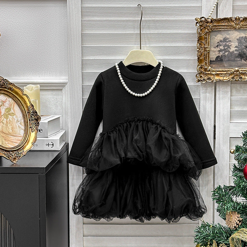 Girls' dress  spring/autumn new fashionable and stylish baby girl tutu princess dress little girl mesh skirt