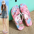 New summer beach flip-flops for women - stylish, versatile, non-slip, soft sole, cartoon thong sandals