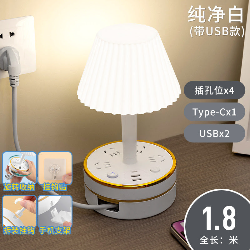 Master bedroom table lamp bedside lamp modern decorative atmosphere night light baby feeding eye protection soft light sleep usb socket