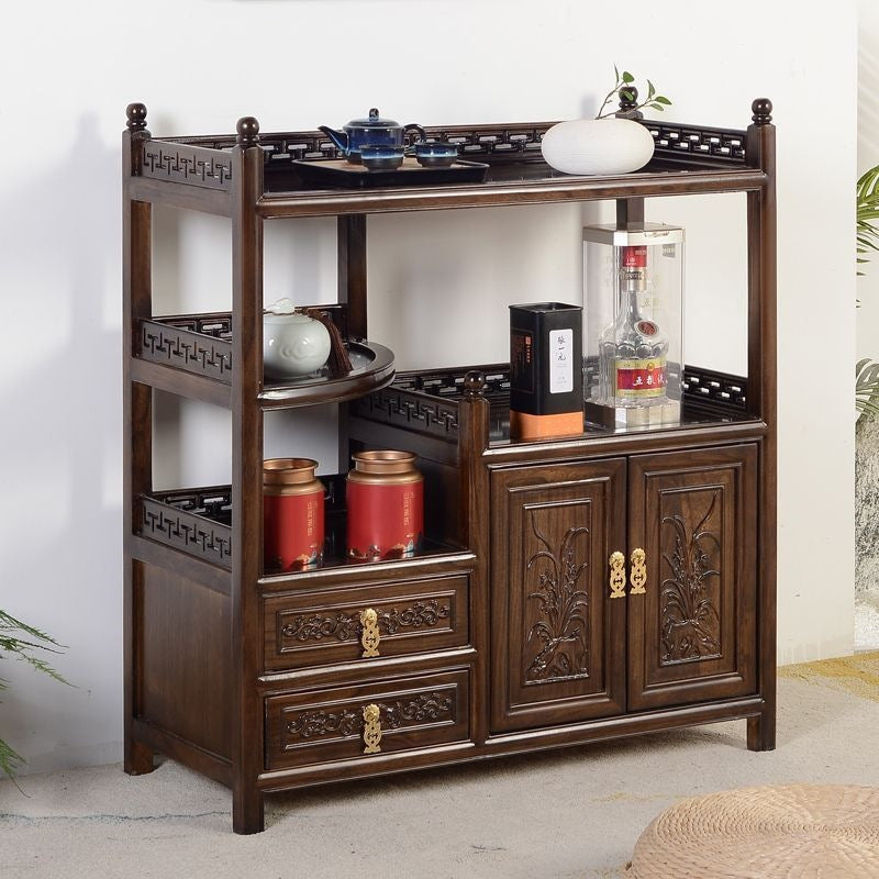 Living room tea cabinet old elm chinoiserie tea table solid wood sideboard sofa side cabinet restaurant wine cabinet locker