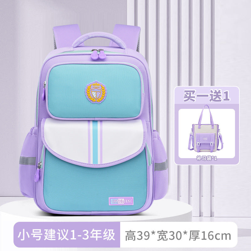 New primary school schoolbags for children in grades 3-6 to reduce the burden and wear-resistant Shaodong students  wholesale, light and cute