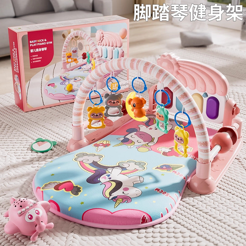 Baby foot pedal piano toy gym activity center - early education & developmental toy for baby boys & girls (0-3 years old) - bouncing & bouncing baby toy