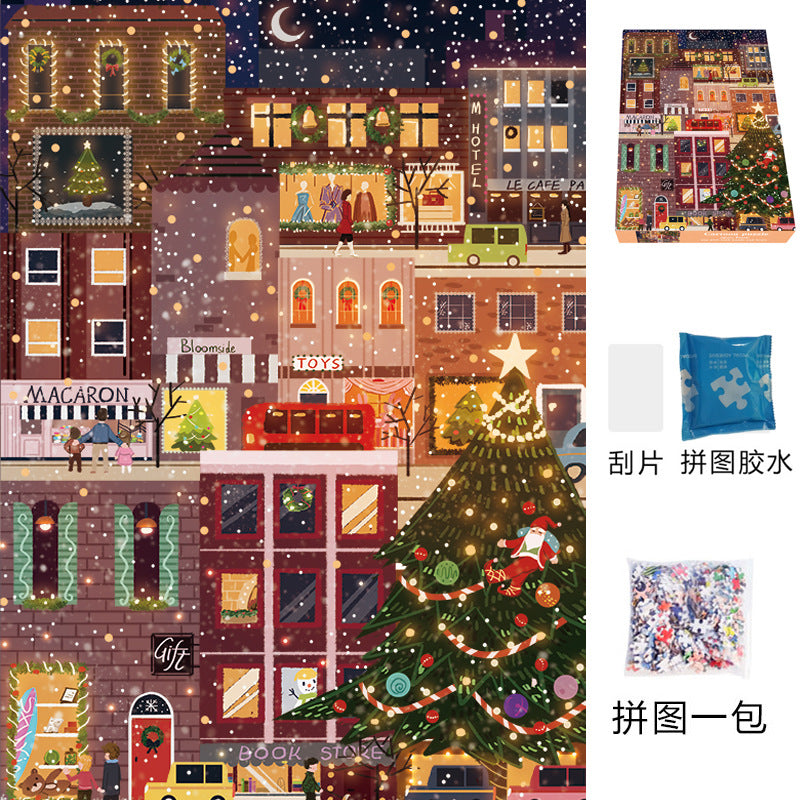 Puzzle adult version 1000 pieces decompression healing system Chinese style flat assembly toy girl puzzle birthday gift