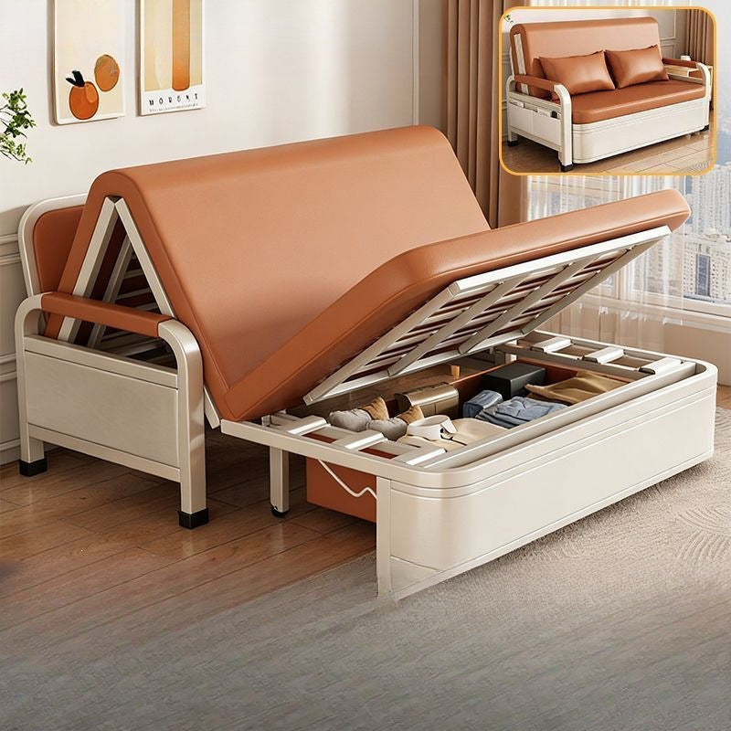 Multifunctional foldable sofa bed sofa storage dual-purpose small apartment living room balcony single double rental house telescopic bed