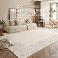 Carpet living room  new light luxury high-end bedroom washable waterproof scrubbable floor mat cream modern minimalist